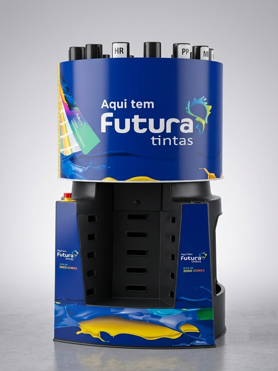 Sistema tintométrico da Futura Tintas na Select Tintas